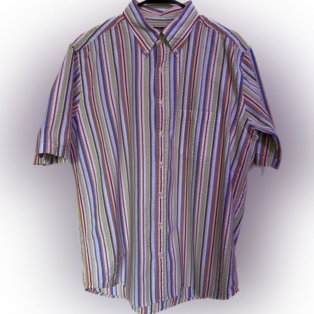 Vintage 80's 90's LANDS END Striped Shirt